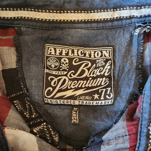 AFFLICTION Black Premium Long-sleeve Button-down - Size XL - Picture 3 of 12